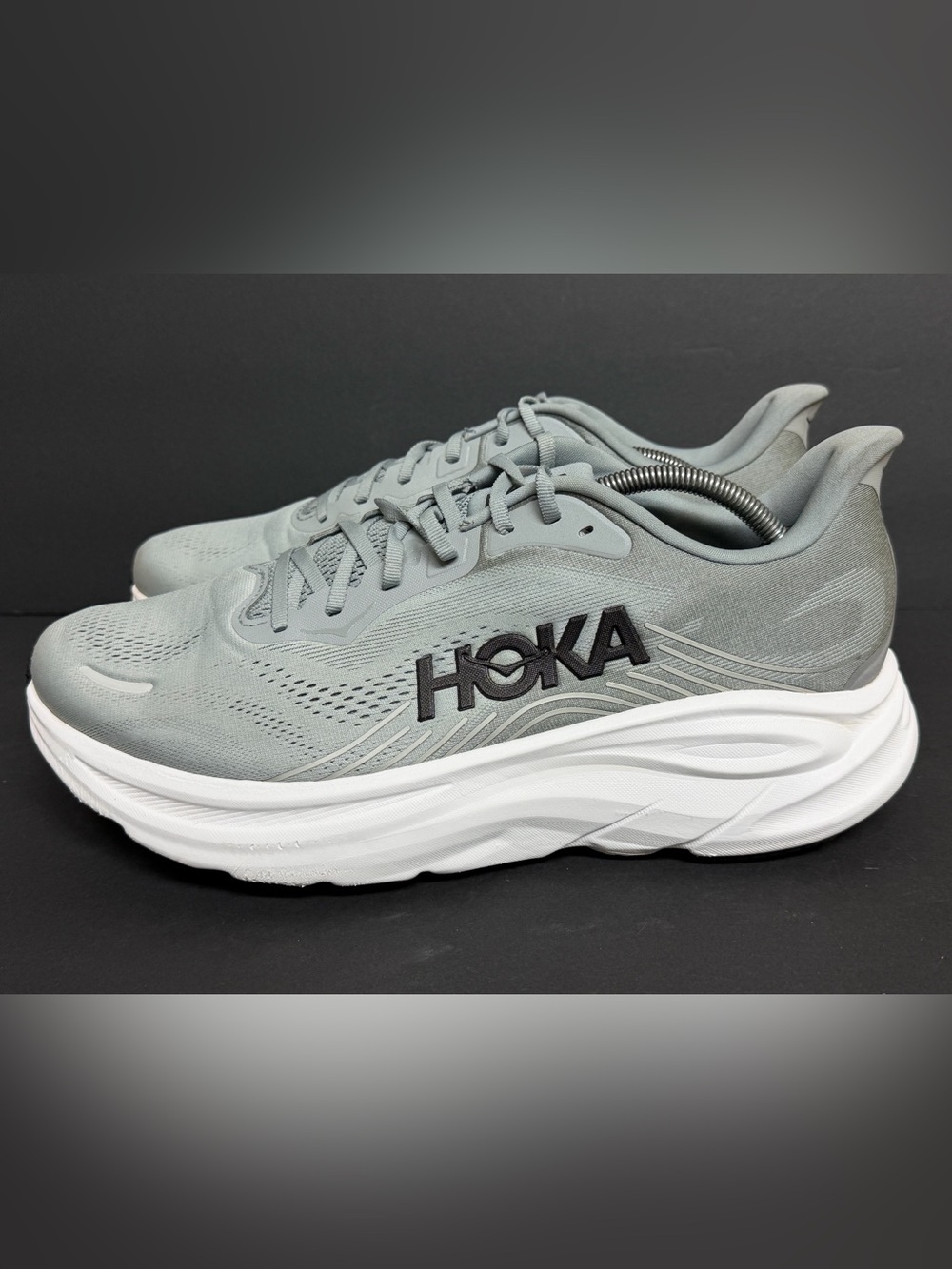 HOKA Clifton 11 Men's 13D Galatic Grey/Stellar Grey Running Shoes WORN ONCE